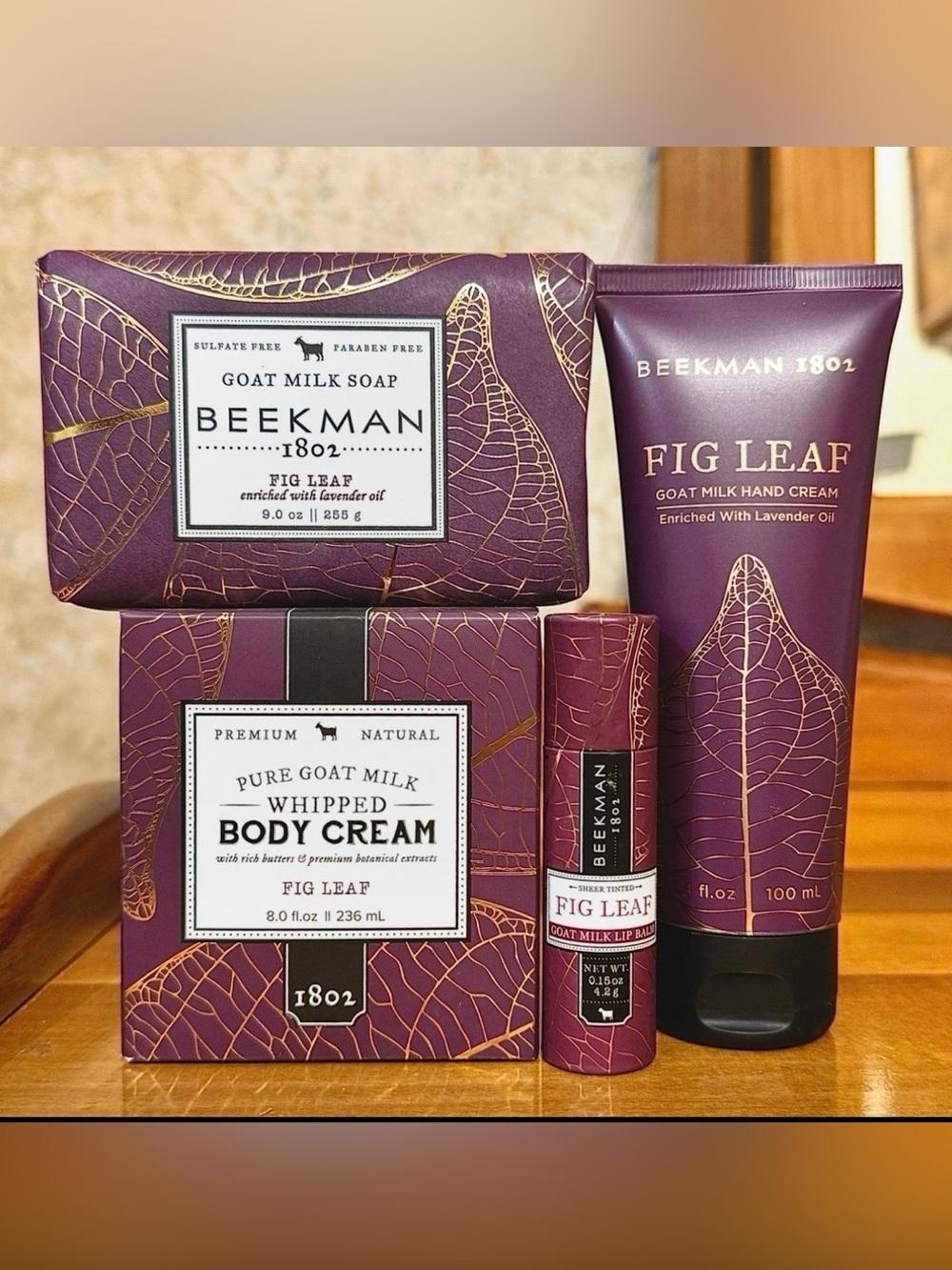 Beekman 1802 Goat Milk Fig Leaf Skincare Bundle — 4 Piece Set